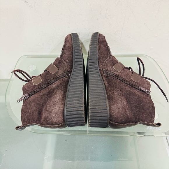 Aerosoles Woman's Umpire Lace‎ Up Brown Faux Fur Ankle Boots Sz 7 - Picture 6 of 8